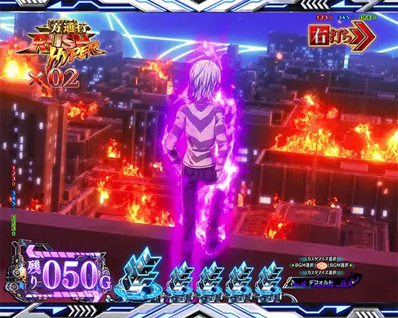 パチンコe一方通行 とある魔術の禁書目録の一方通行（アクセラレータ）オーラ予告