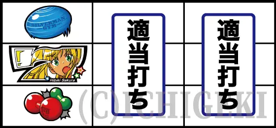 Lパチスロ ダンベル何キロ持てる？の中段白7停止時の打ち方