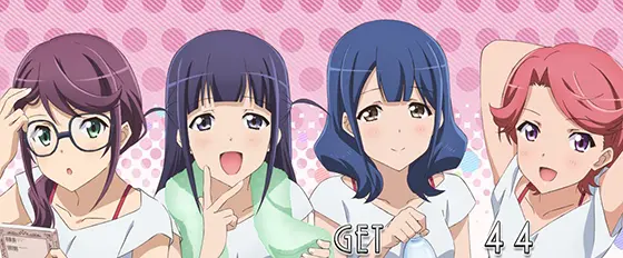 L少女☆歌劇 レヴュースタァライト -The SLOT-のRB終了画面(純那・まひる・香子・双葉)