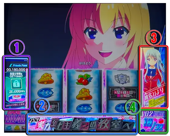 スマスロ ようこそ実力至上主義の教室への通常時のインターフェース