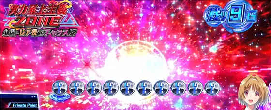 スマスロ ようこそ実力至上主義の教室への上位CZ中の背景色（赤背景）
