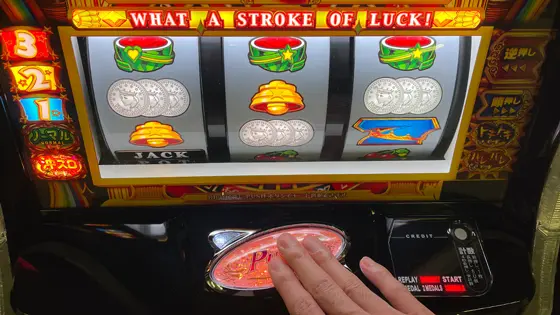 LBジャックポットのPUSHボタンでモード切替