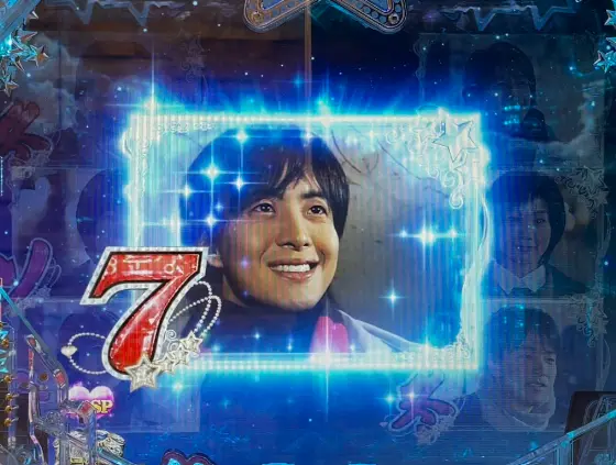 パチンコP冬のソナタ My Memoryの夜空リーチ画像