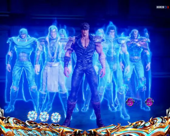 パチンコデジハネP北斗の拳 慈母の無想転生リーチ画像