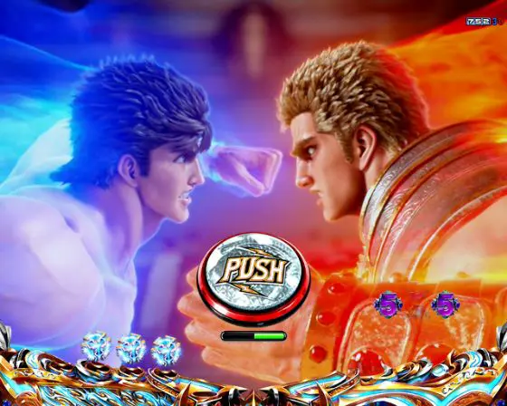 パチンコデジハネP北斗の拳 慈母の無想転生リーチボタン画像