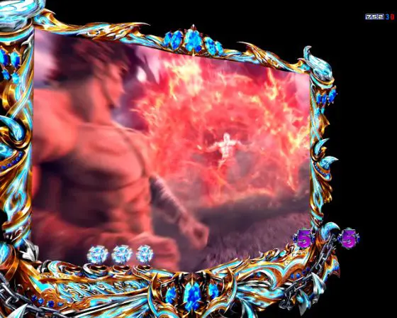 パチンコデジハネP北斗の拳 慈母の練気闘座リーチシェイクビジョン発生画像