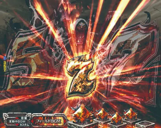 パチンコデジハネPモンスターハンターライズの7図柄モンスター煽り画像