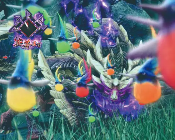 パチンコデジハネPモンスターハンターライズの群が出現画像