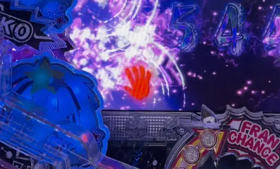 パチンコPゾンビランドサガのホラーモード中赤保留画像