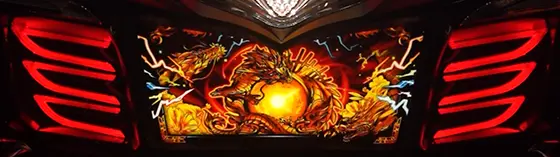 ドラゴンハナハナ～閃光～-30のフェザーランプ 赤