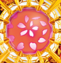 パチンコCR金の花満開の満開ストーム予告画像