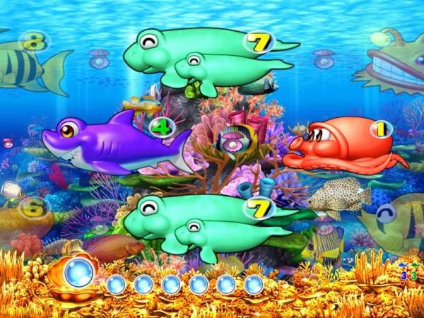 パチンコCRスーパー海物語IN JAPAN　金富士バージョンの珊瑚礁リーチ画像
