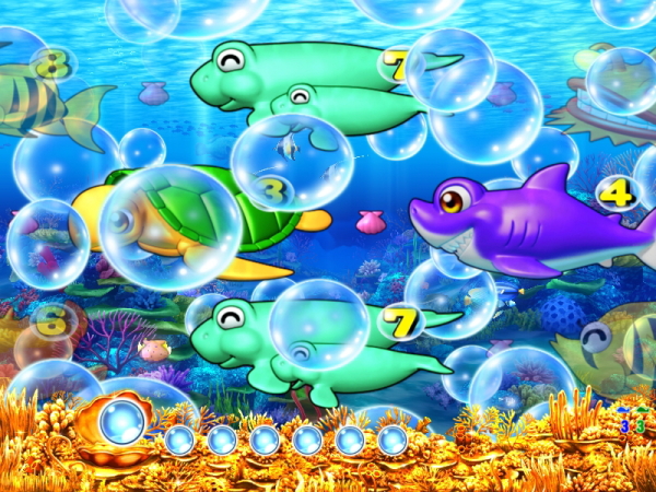 パチンコCRスーパー海物語IN JAPAN　金富士バージョンの泡予告画像