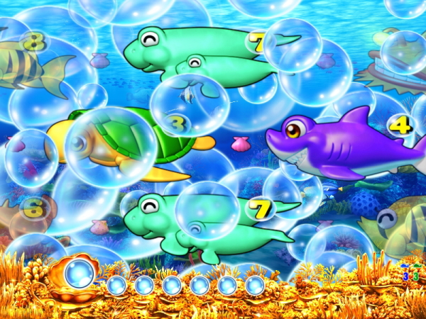 パチンコCRスーパー海物語IN JAPAN　金富士バージョンの大泡予告画像