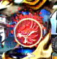 パチンコフィーバータイガーマスク3の保留変化赤画像