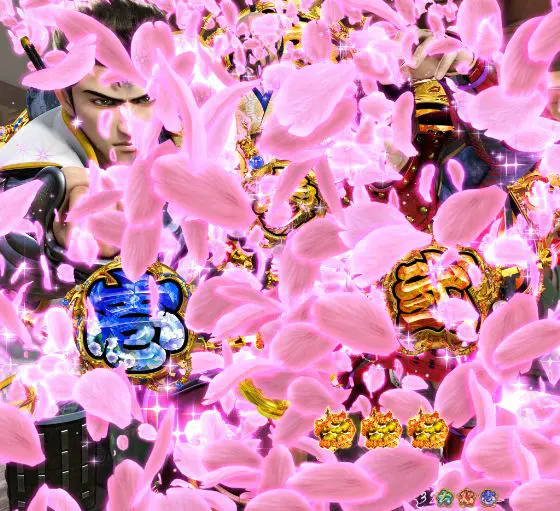 パチンコe花の慶次～裂 一刀両断の桜円環演出画像