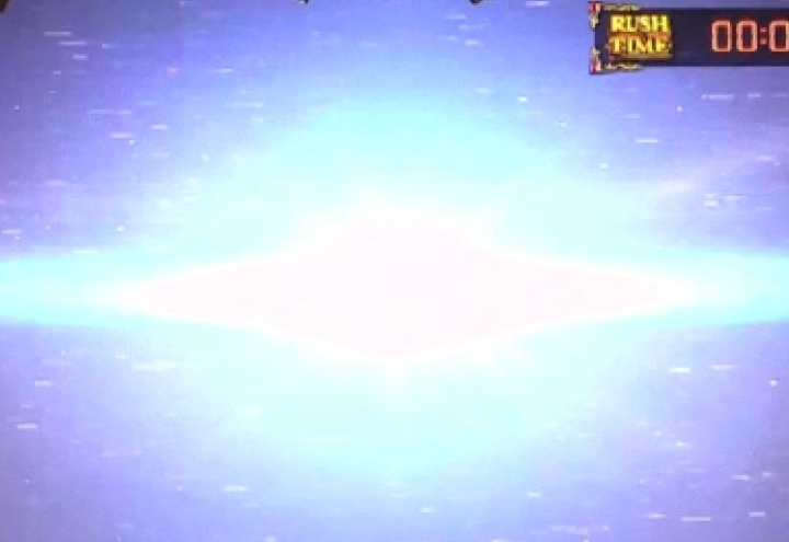 パチンコe聖闘士星矢 超流星CliMAX349のブラックアウト演出発生画像