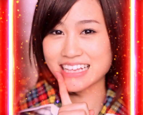パチンコぱちんこ AKB48 桜 LIGHT ver.の赤カットイン画像