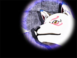 パチンコPモモキュンソードMCの桃スポットライト犬神画像