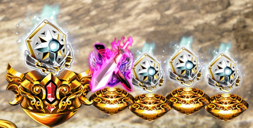 パチンコP聖闘士星矢 超流星 女神ゴールドver.1500の剣保留画像