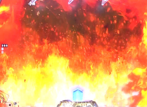 パチンコP真・怪獣王ゴジラ2の炎連続画像