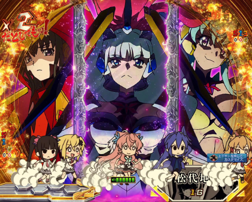 パチンコPフィーバー戦姫絶唱シンフォギア3 黄金絶唱の装者ミニキャラ予告画像