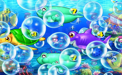 パチンコPA海物語3R2スペシャルの泡予告発生時:ボタンバイブ