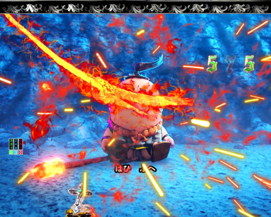 パチンコP いくさの子 戦極最強ドデカ199ver.の炎鷹予告の画像