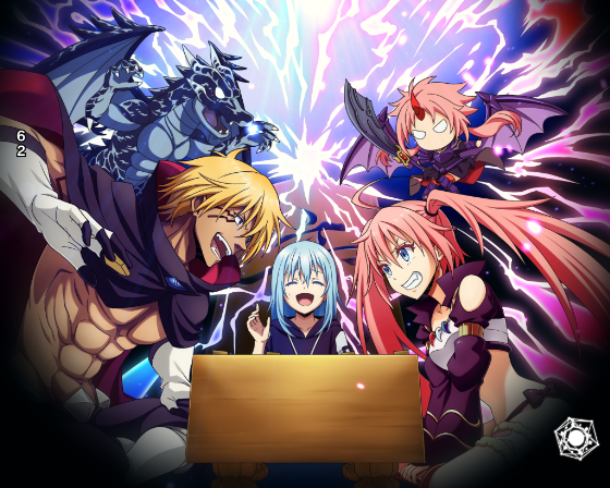 P転生したらスライムだった件129ver.のリーチ後キャラ背景予告の画像